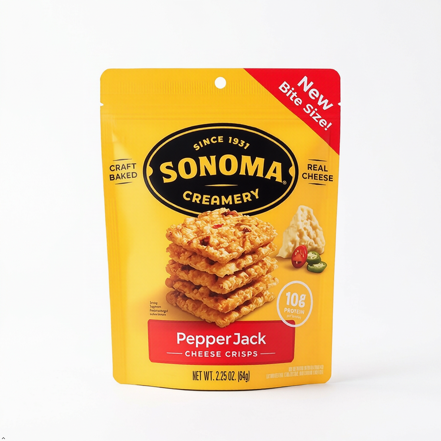 Sonoma Creamery Crisp Cheese Pepper Jack 2.25 oz Sonoma Creamery